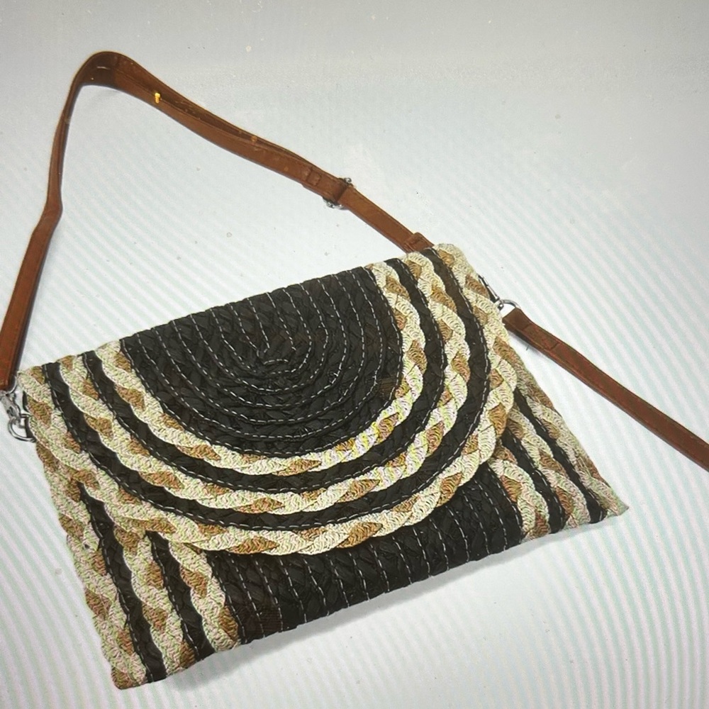 Multi Pattern Straw Clutch/Crossbody by Styline